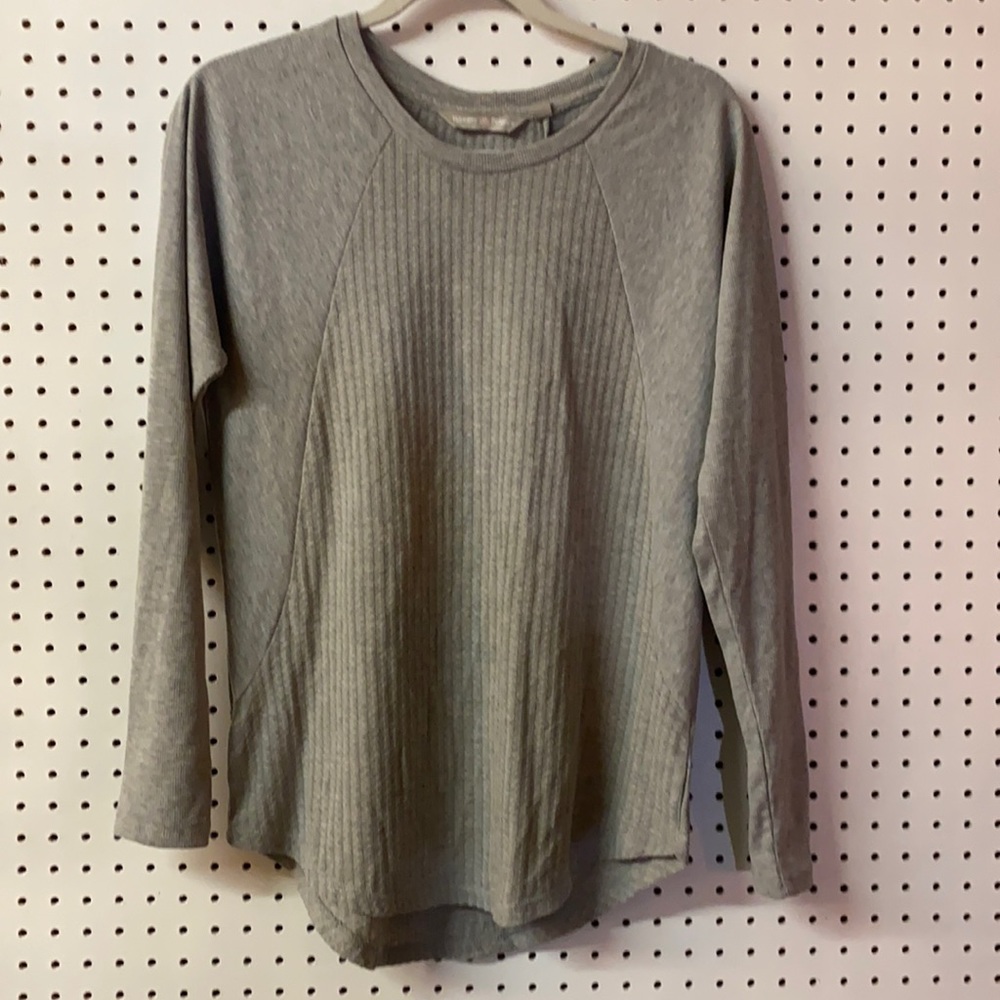 Harmony and Balance grey long sleeve thick shirt